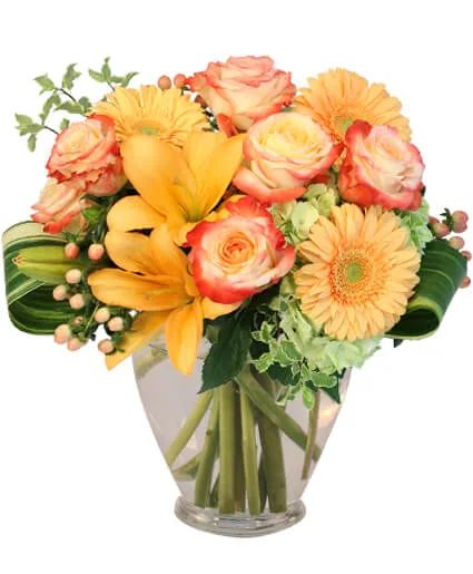 Love Me at Sunset Vase Arrangement