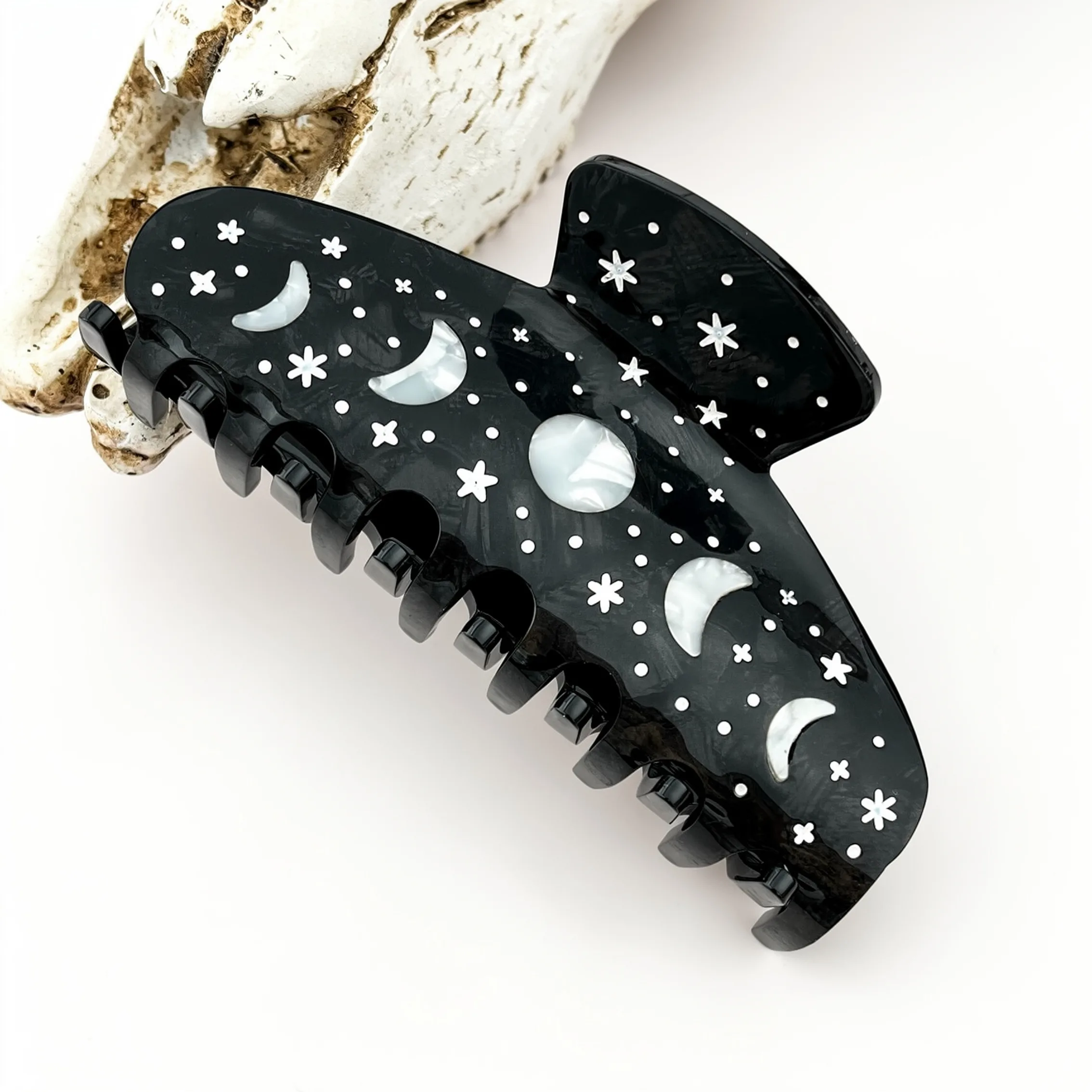 Starry Galaxy Moon Phase Hair Claw Starry Galaxy Moon Phase Hair Claw