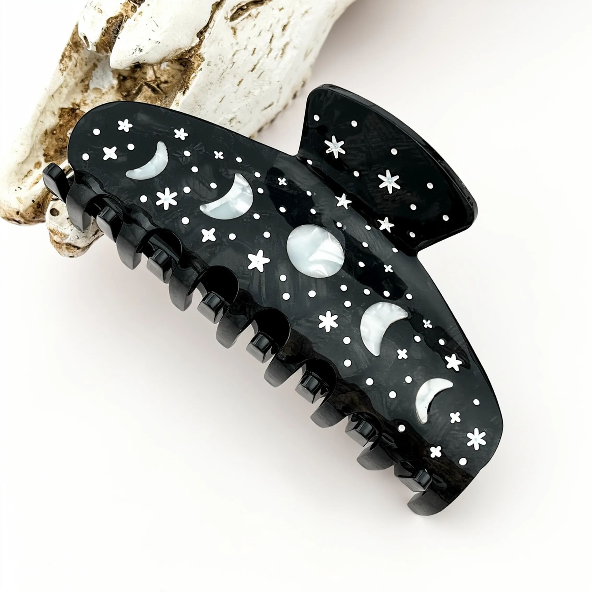 Starry Galaxy Moon Phase Hair Claw