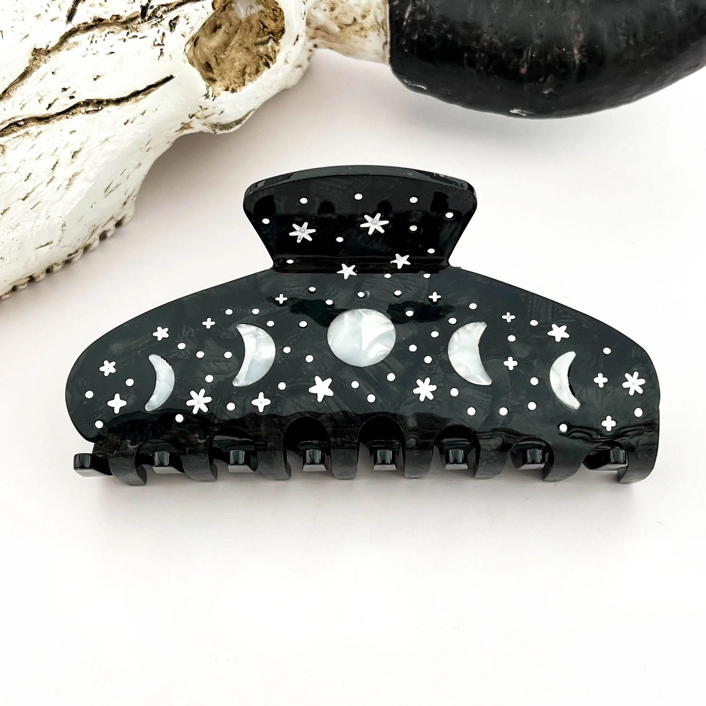 Starry Galaxy Moon Phase Hair Claw