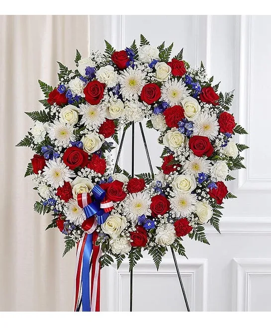 Patriotic Memorial Standing Wreath Patriotic Memorial Standing Wreath