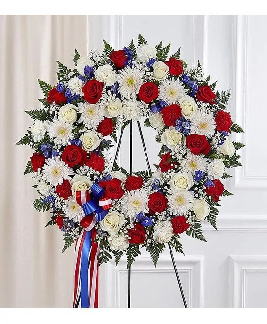 Patriotic Memorial Standing Wreath