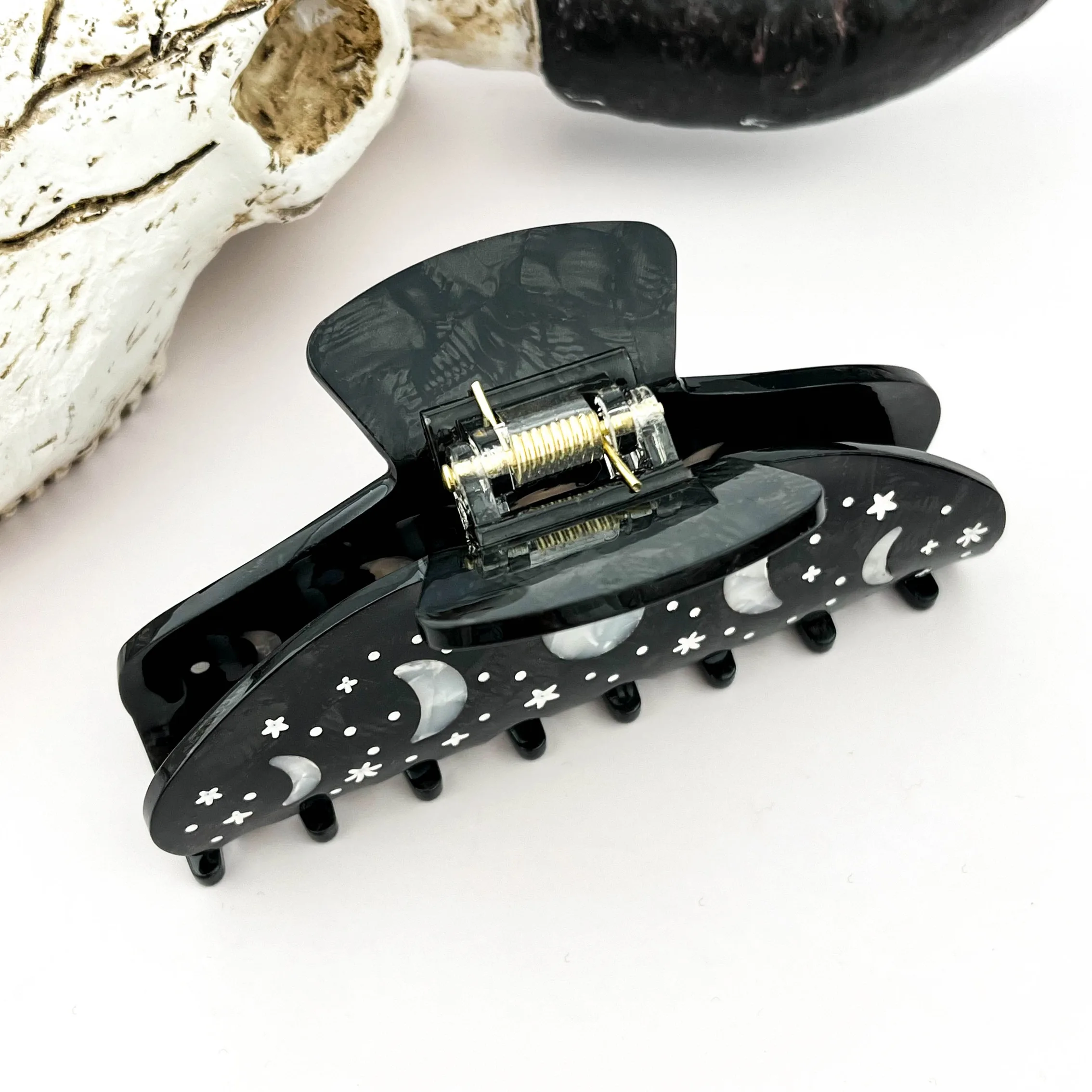 Starry Galaxy Moon Phase Hair Claw Starry Galaxy Moon Phase Hair Claw
