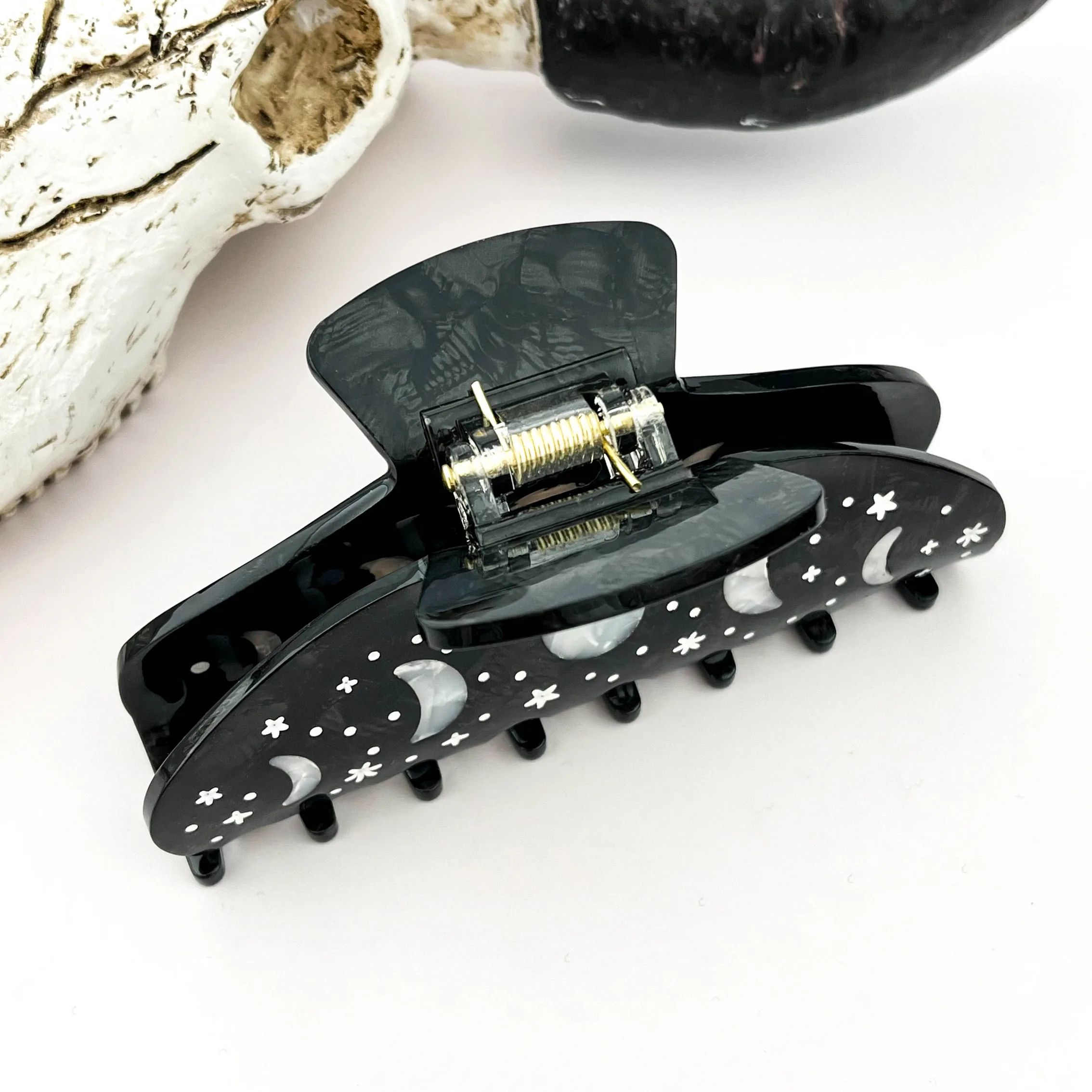 Starry Galaxy Moon Phase Hair Claw