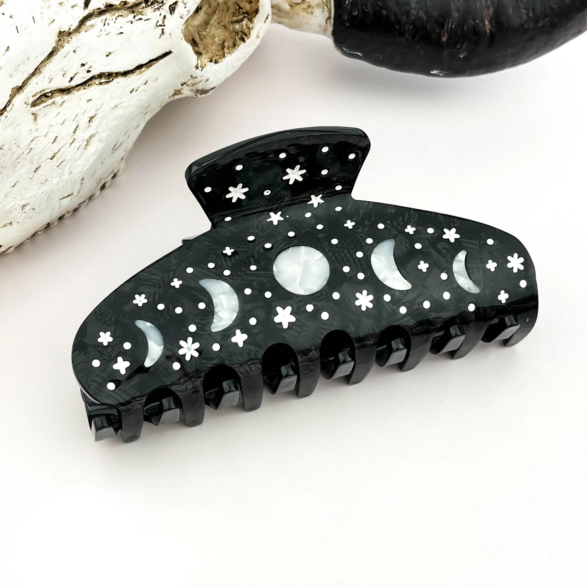 Starry Galaxy Moon Phase Hair Claw Starry Galaxy Moon Phase Hair Claw