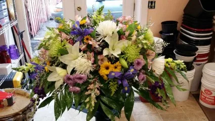Garden of Sweet Memories Casket Spray Garden of Sweet Memories Casket Spray