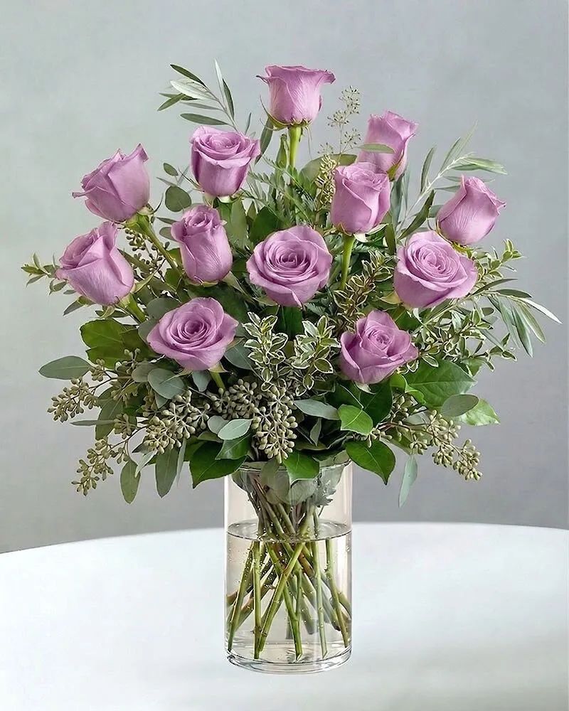 Purple Rose Bouquet