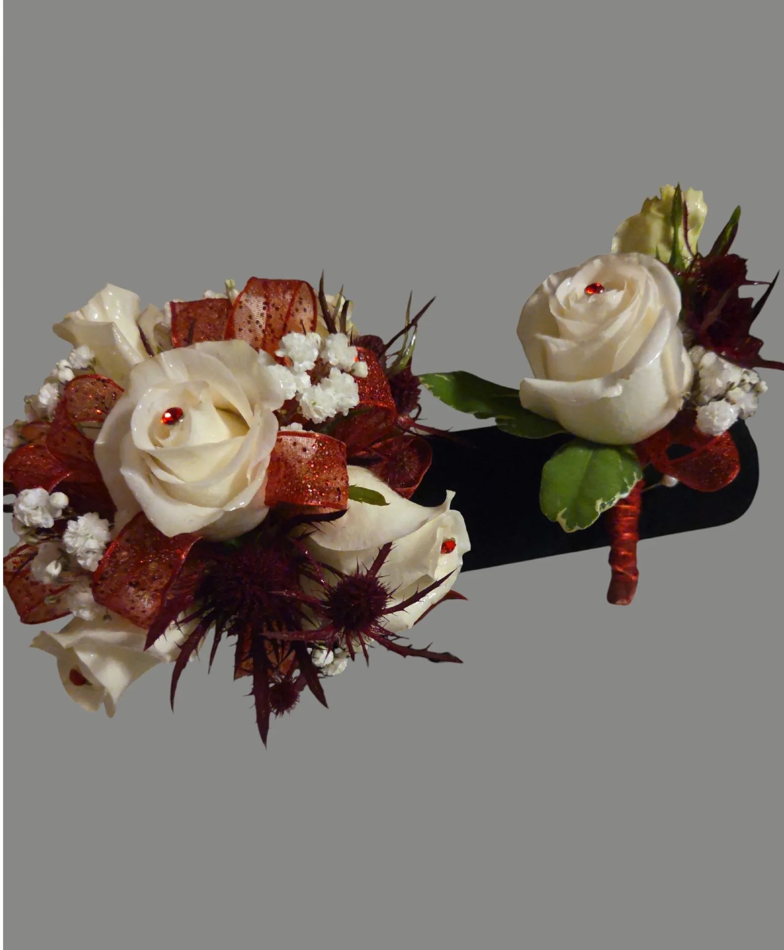 prom/wedding/homecoming wrist corsage and matching boutonniere