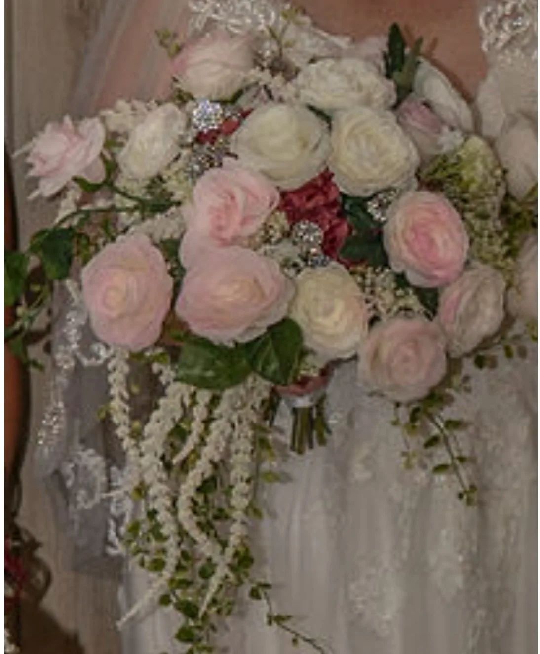 Wedding Bouquet Hand tied Silk Wedding Bouquet