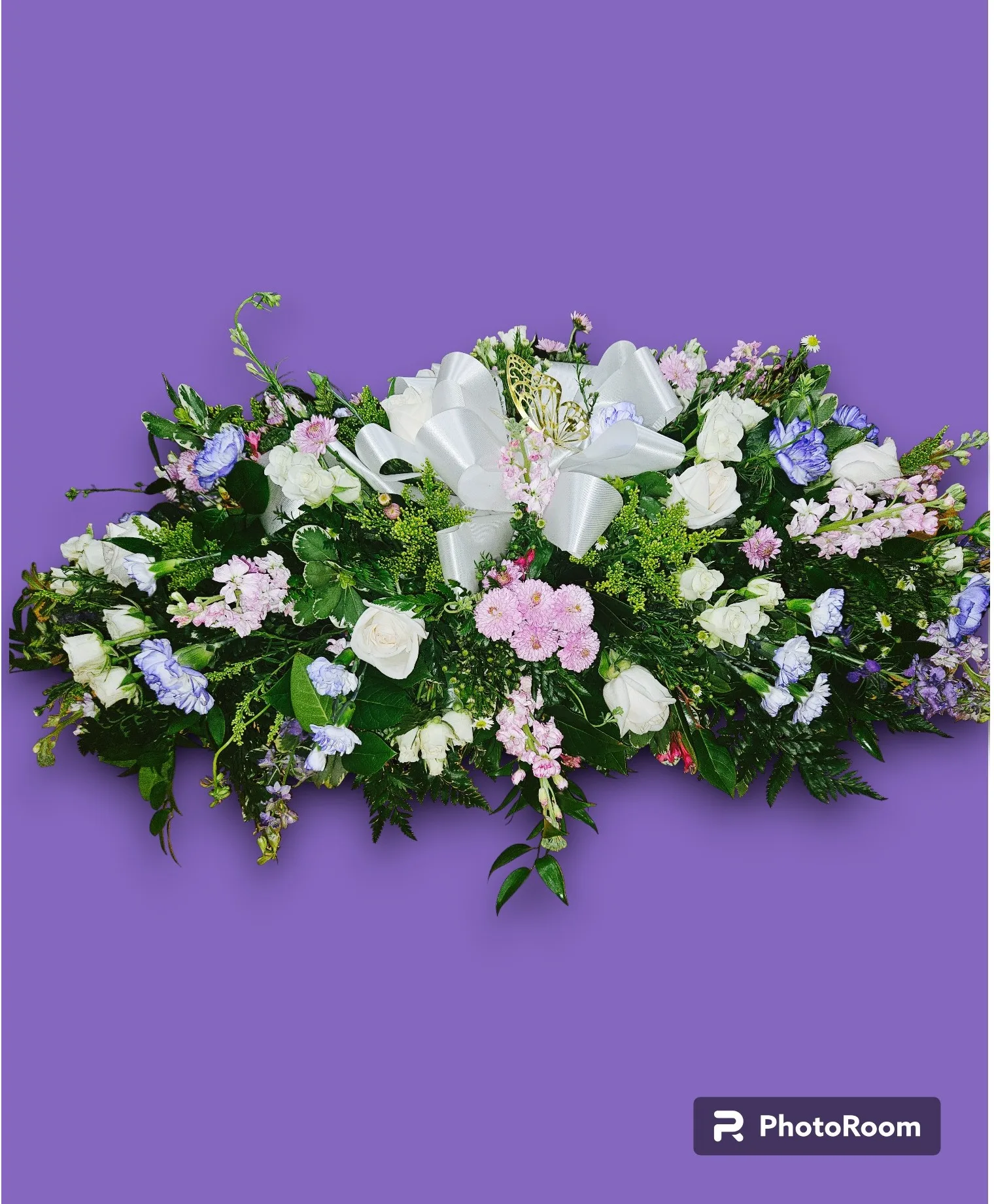 Butterfly Kiss Casket Spray Full Casket Spray Butterfly Kiss Casket Spray Full Casket Spray