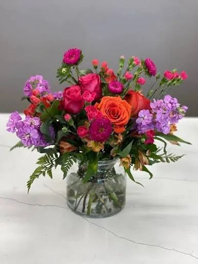 Vibrant Sunset Garden Vase