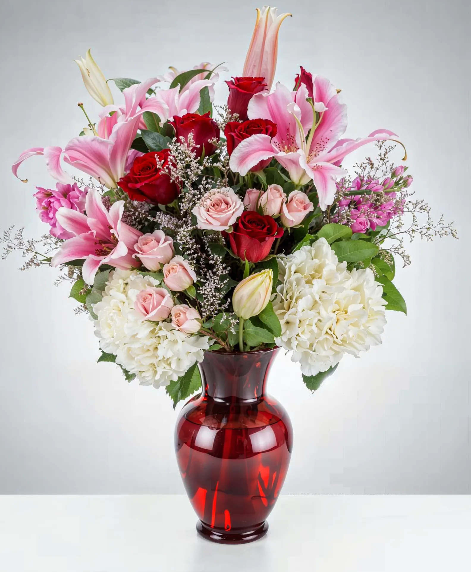 Ruby Romance Garden Vase Luxury Vase Arrangement Ruby Romance Garden Vase Luxury Vase Arrangement