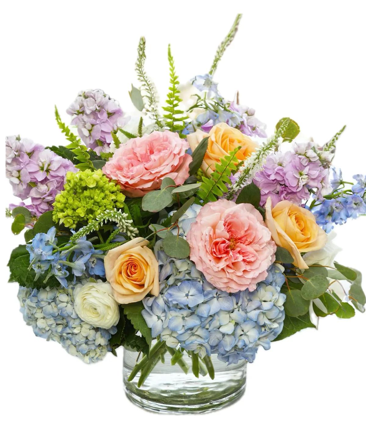 Pastel Garden Whisper Premium Garden-Style Vase Arrangement