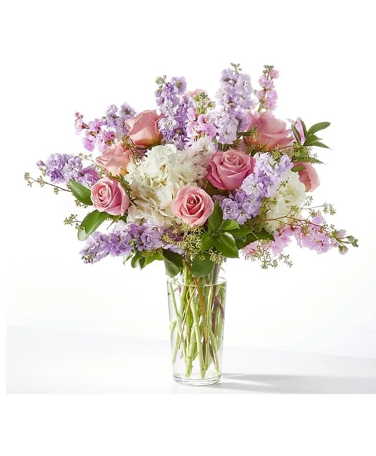 Blush Lavender Symphony Luxury Vase Arrangement – Romantic Garden Style