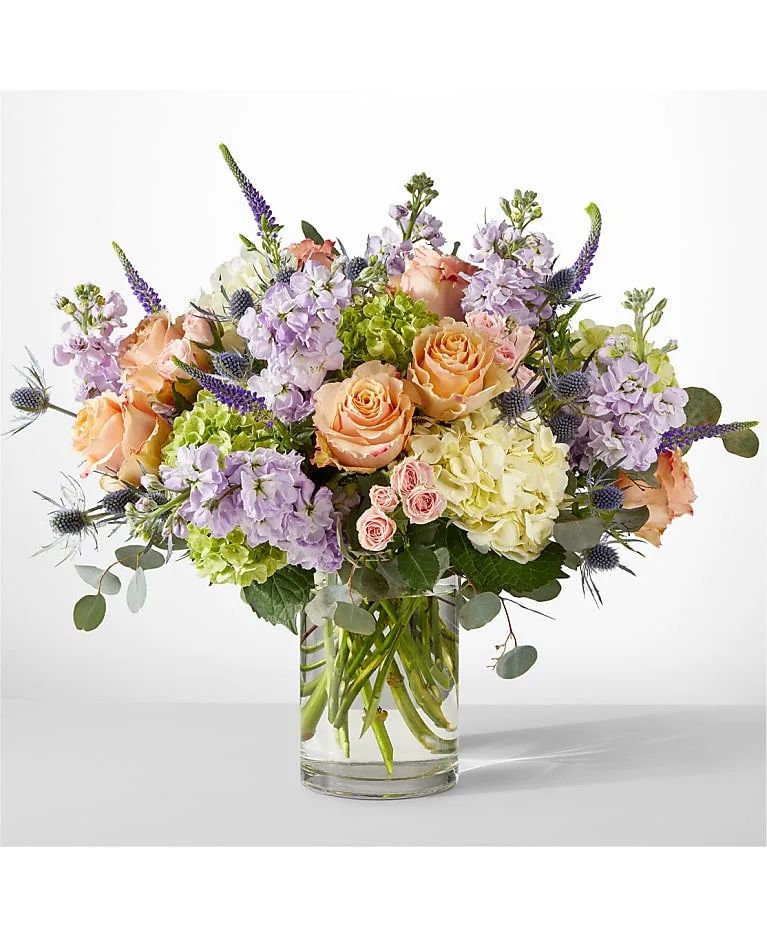 Lavender Blush Garden Elegant Garden Vase Arrangement