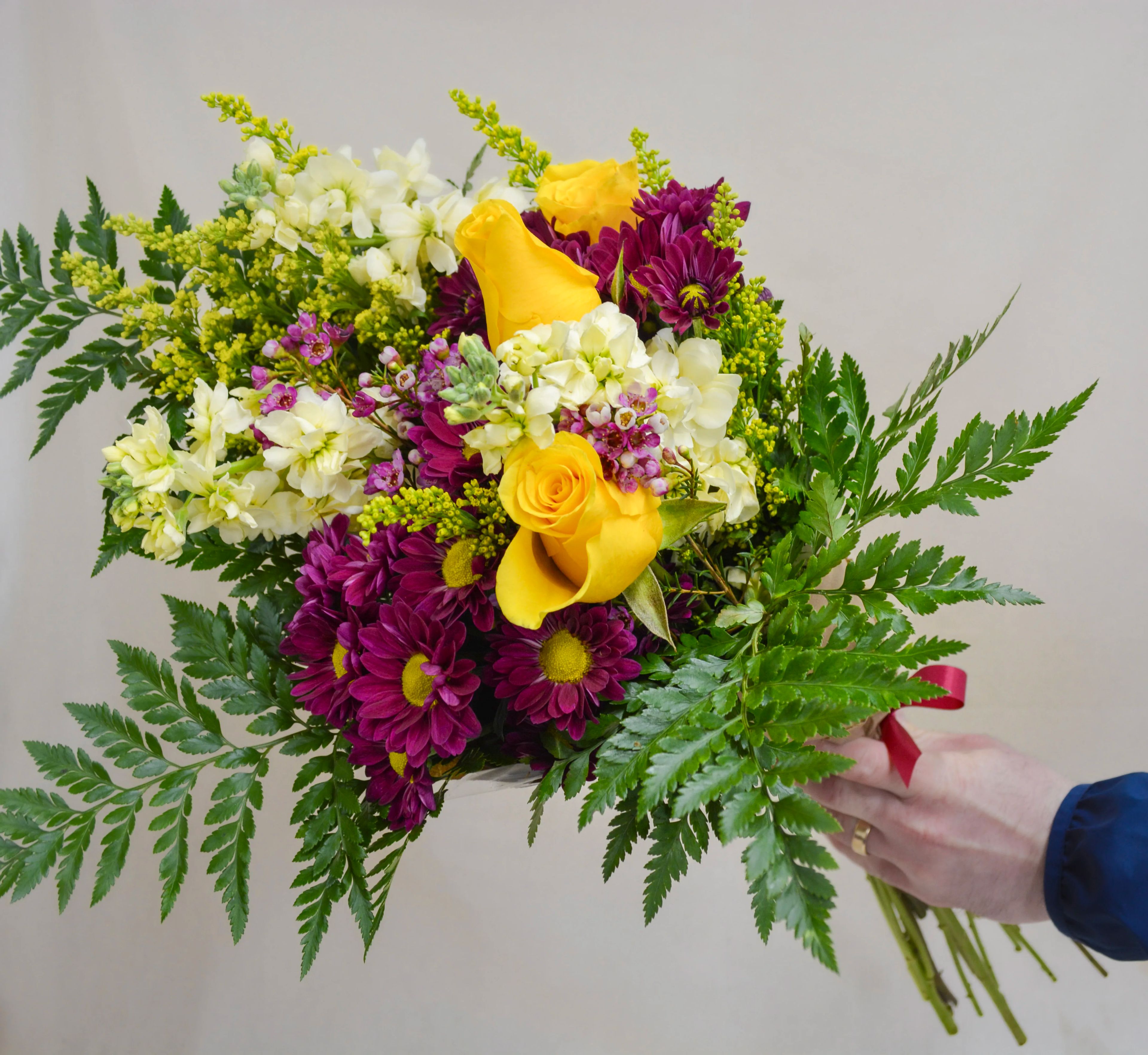 Hand-Tied Wrapped Bouquet