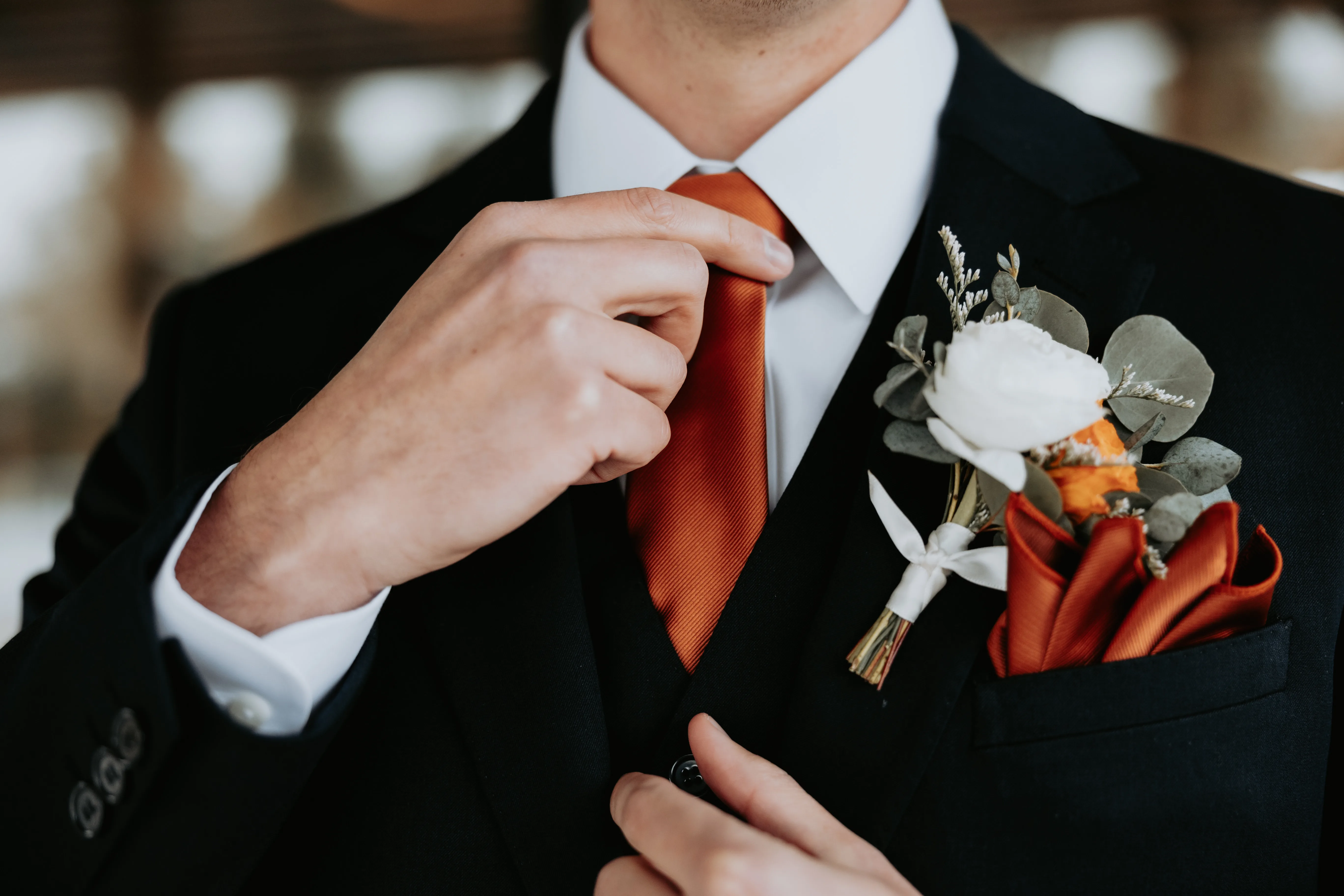Fall Groom's Boutonniere