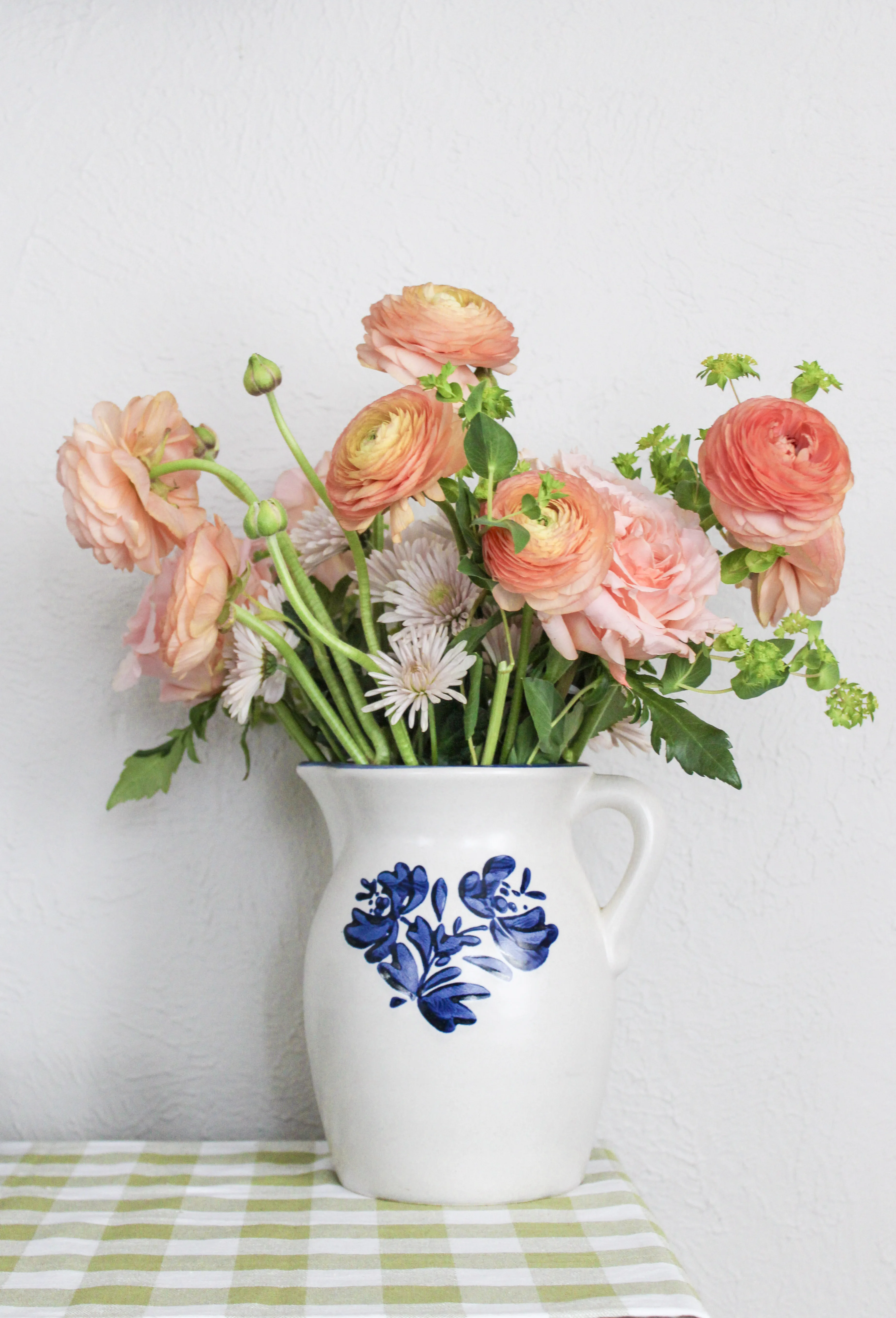 Garden-Inspired Pitcher Arrangement