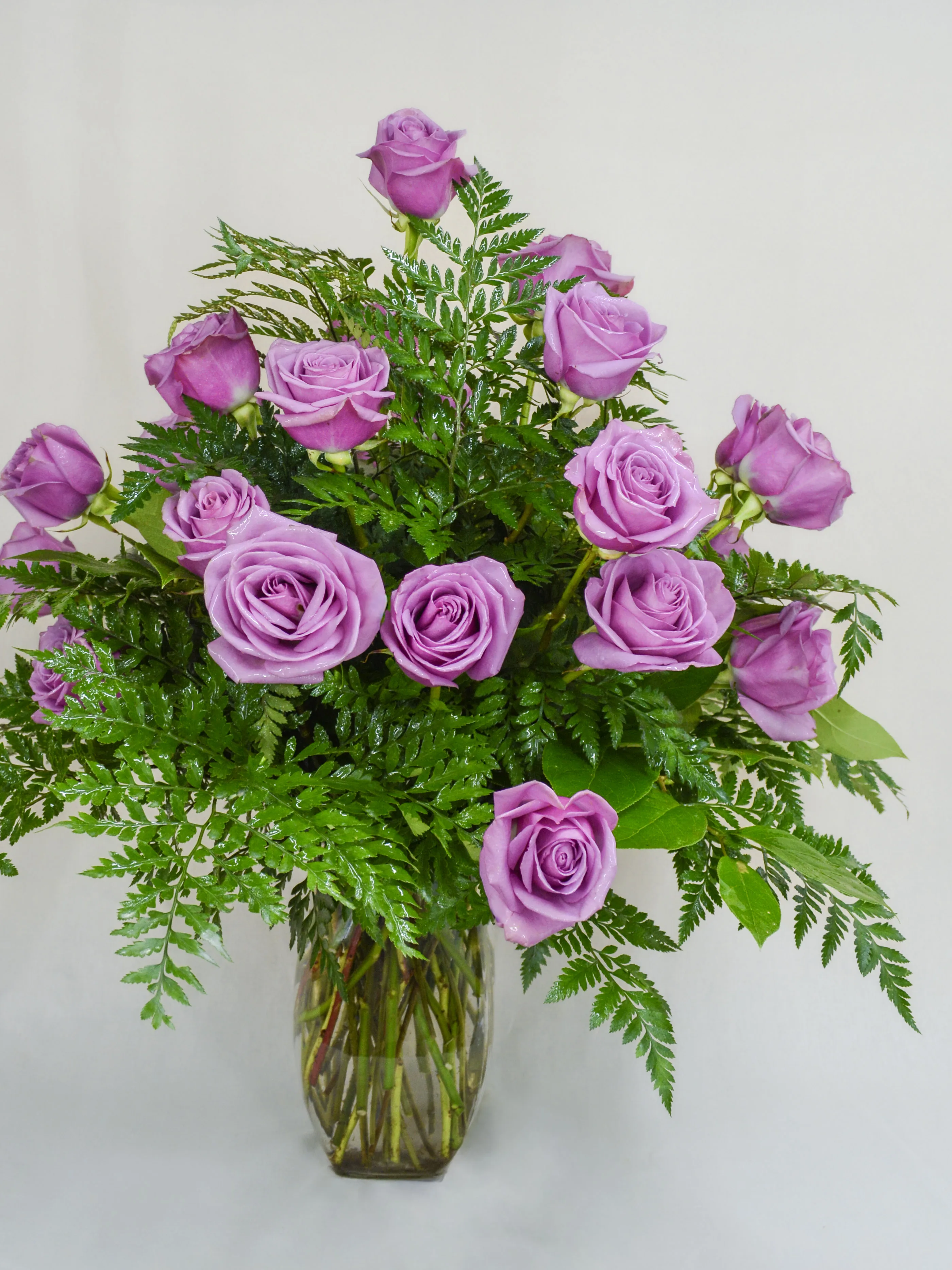 Lavender Rose Vase Arrangement
