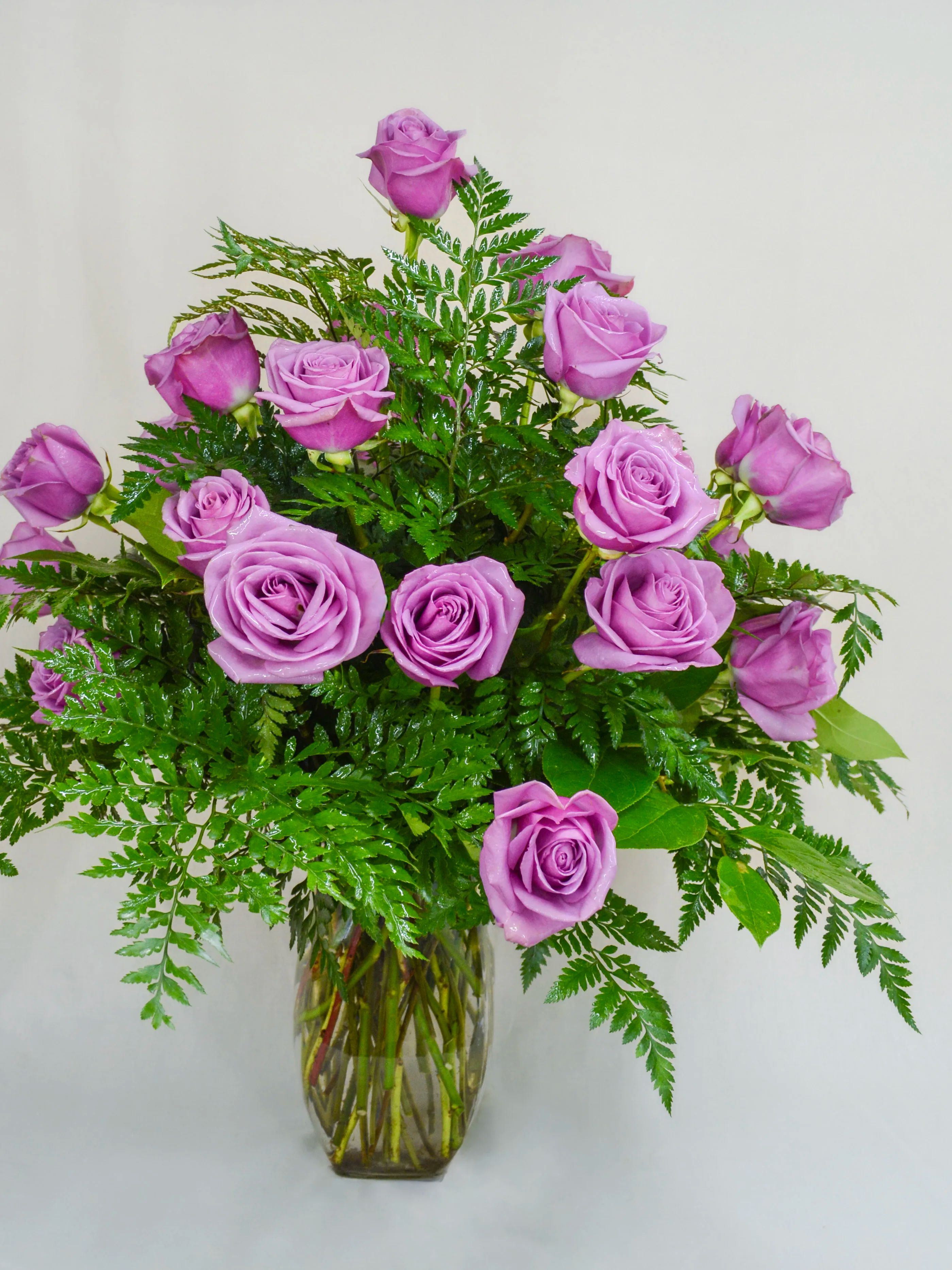 Lavender Rose Vase Arrangement