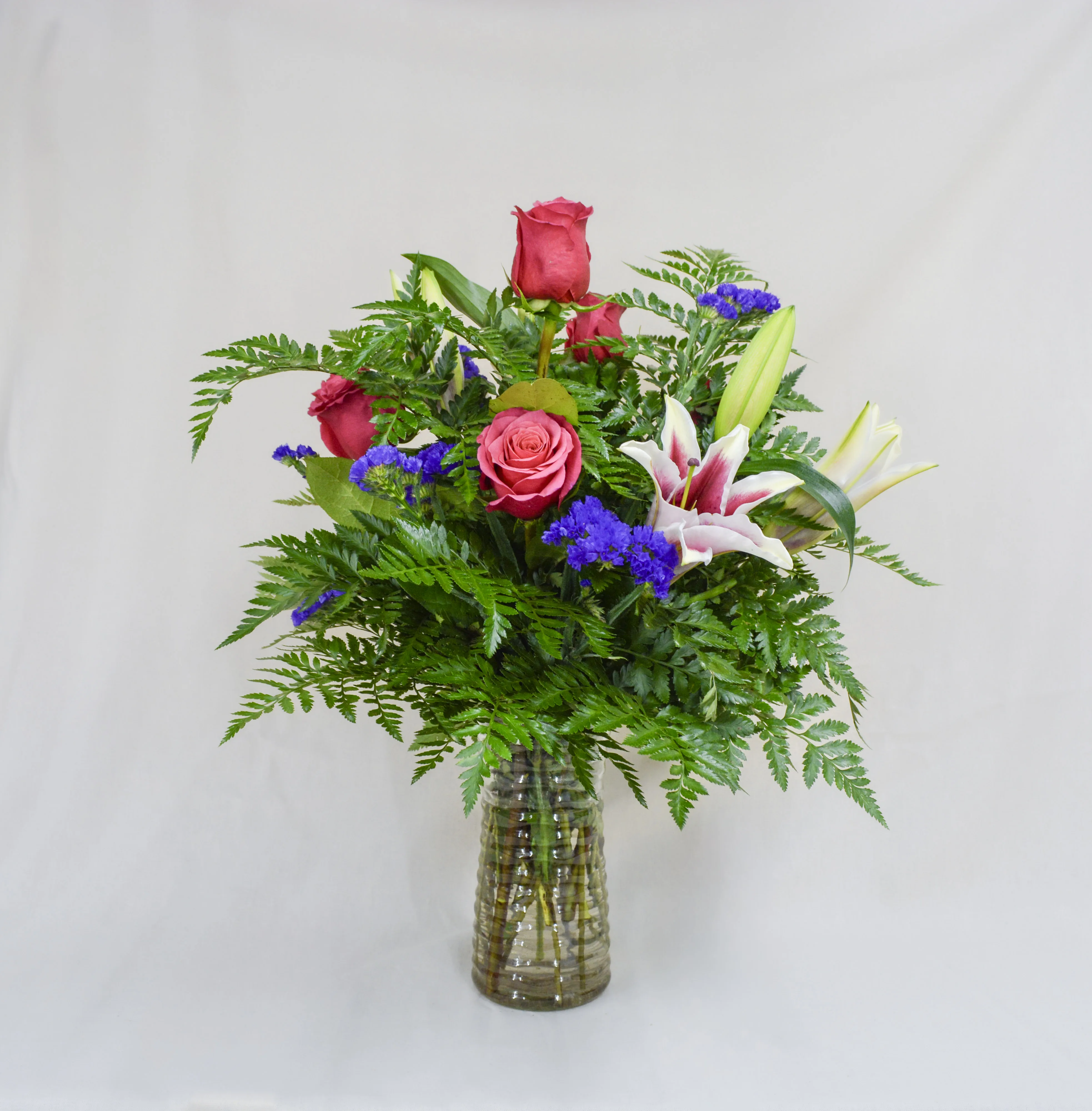 Rose & Lily Vase Arrangement