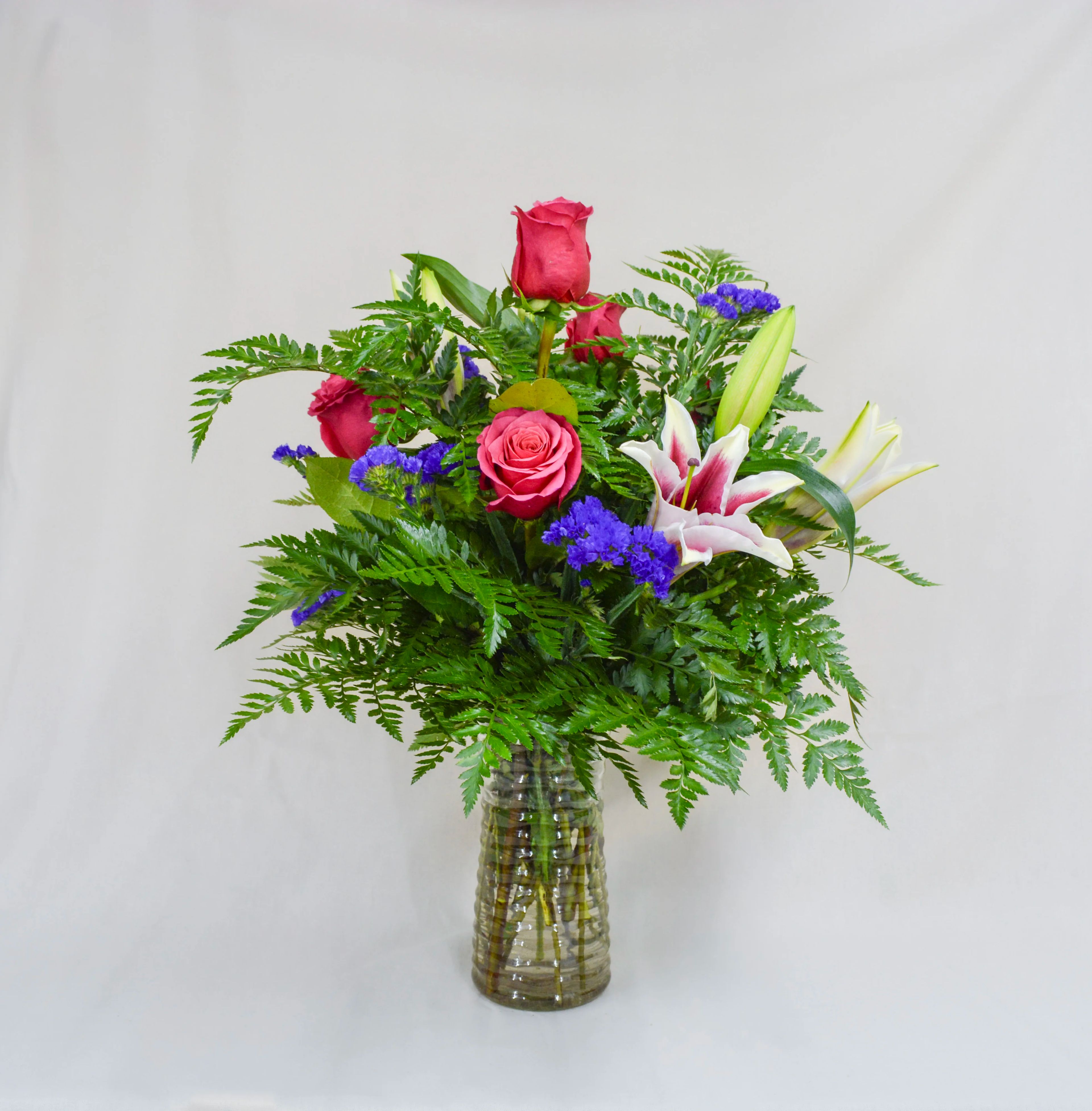 Rose & Lily Vase Arrangement
