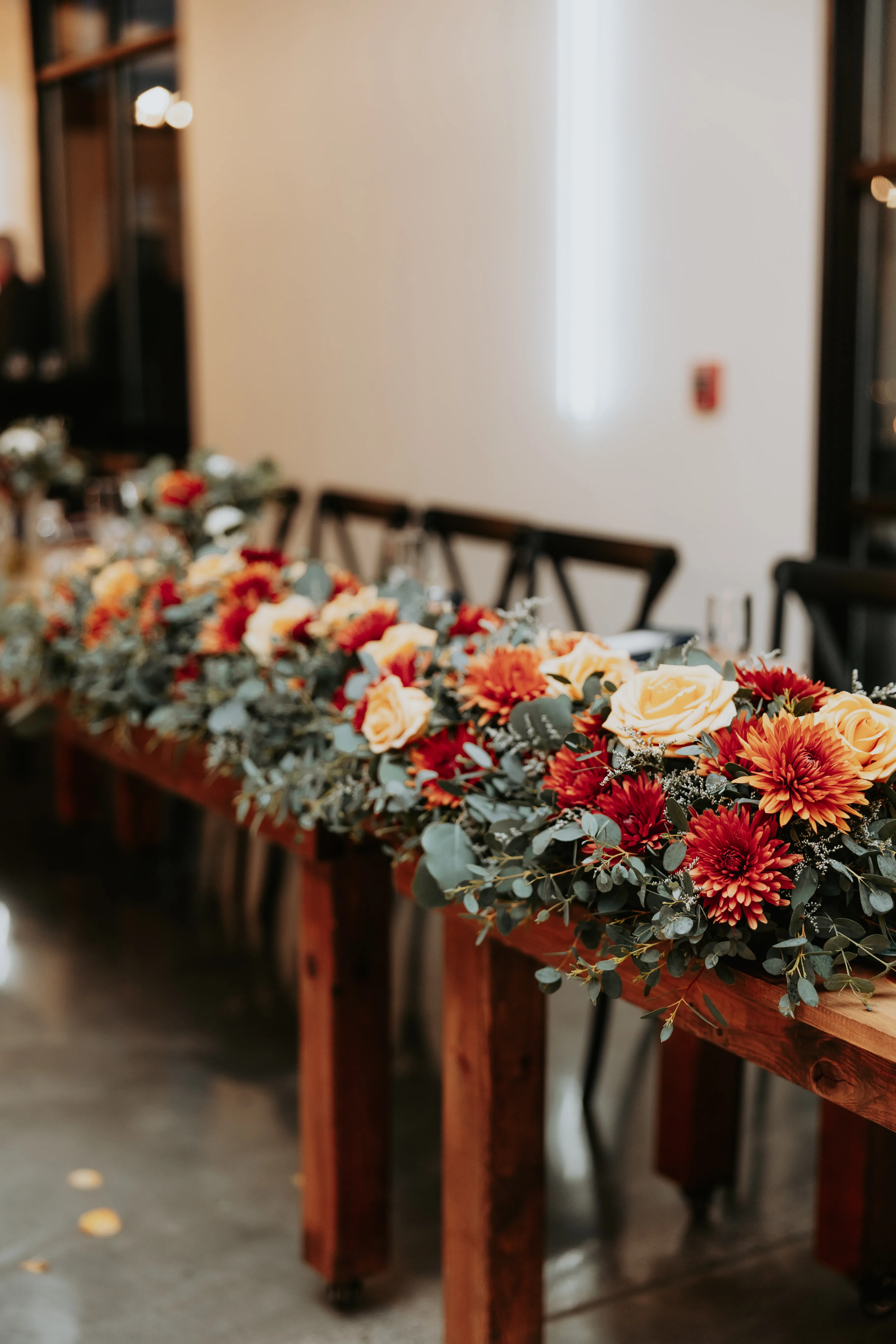 Repurposed Head Table Florals