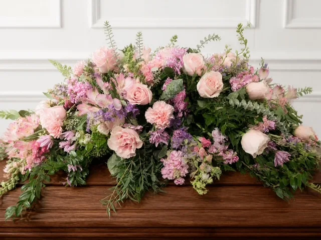 Pink Casket Spray Pink Casket Spray