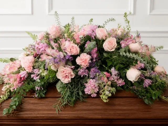 Pink Casket Spray