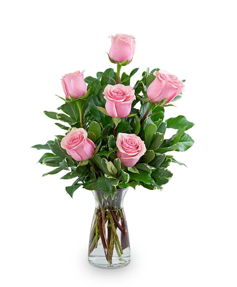 Pink Roses (6) Flower Arrangement Pink Roses (6) Flower Arrangement