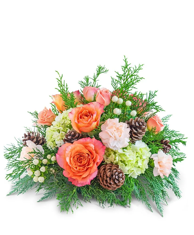 Frosted Peach Centerpiece Flower Arrangement Frosted Peach Centerpiece Flower Arrangement