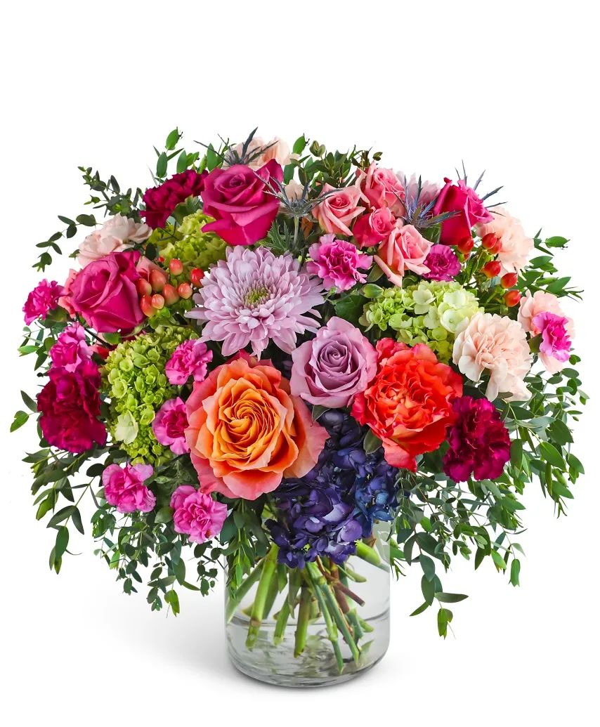 Prismatic Garden Mosaic Flower Arrangement