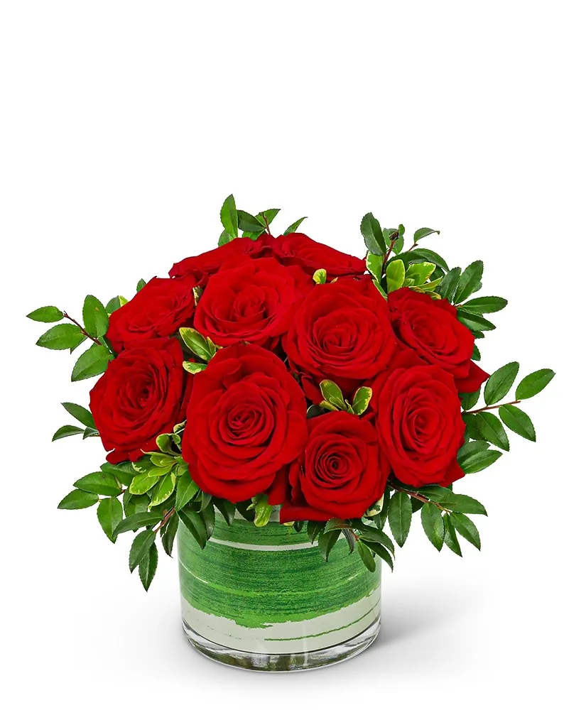 One Dozen Rosy Posy Red Roses Flower Arrangement One Dozen Rosy Posy Red Roses Flower Arrangement