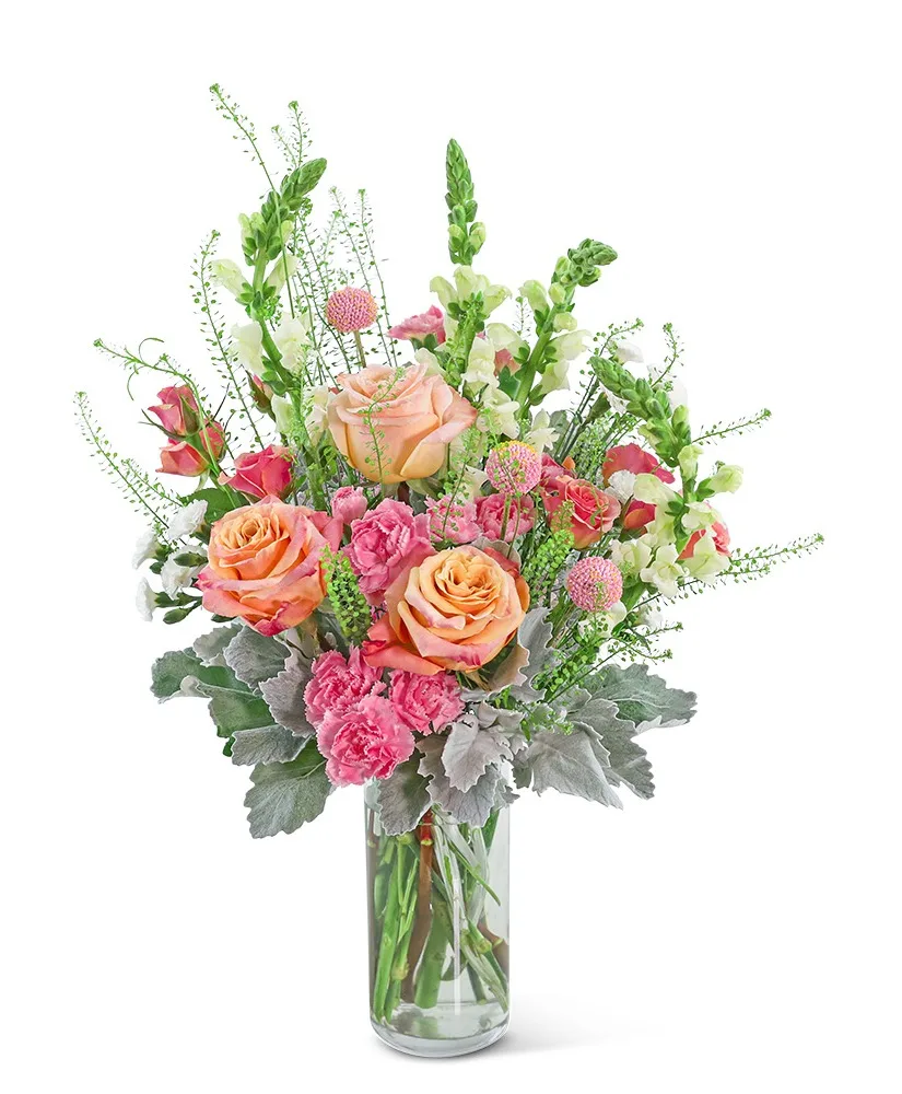 Rosy Coral Breeze Flower Arrangement Rosy Coral Breeze Flower Arrangement