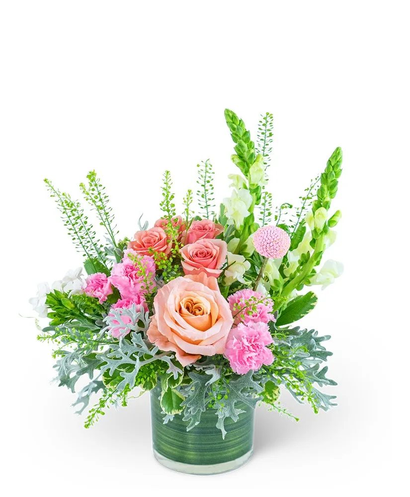 Rosy Coral Romance Flower Arrangement Rosy Coral Romance Flower Arrangement