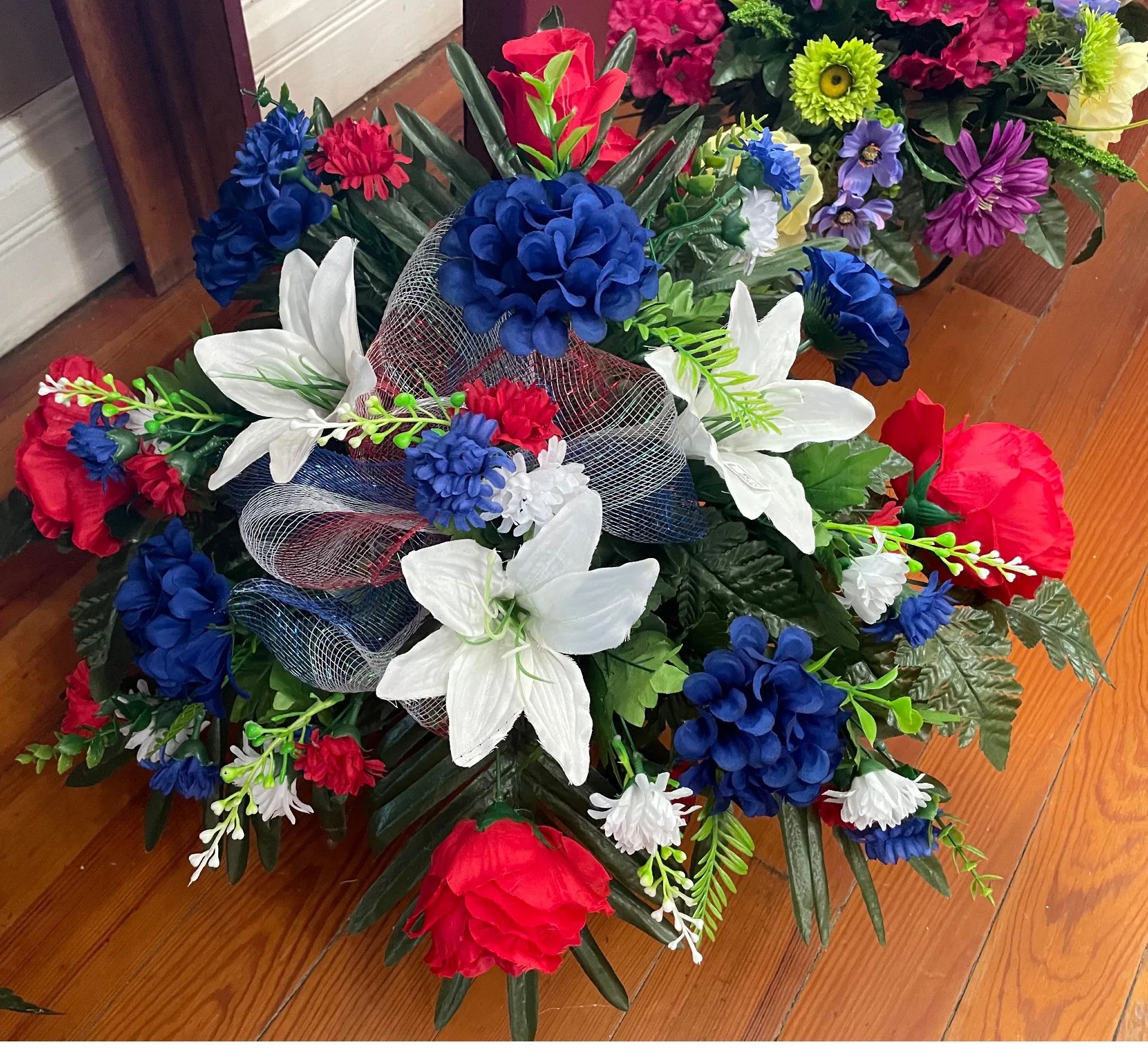 Red, White and Blue Saddle (Silk)