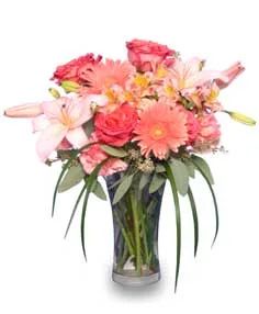 Coral Reflections of Fresh Flowers