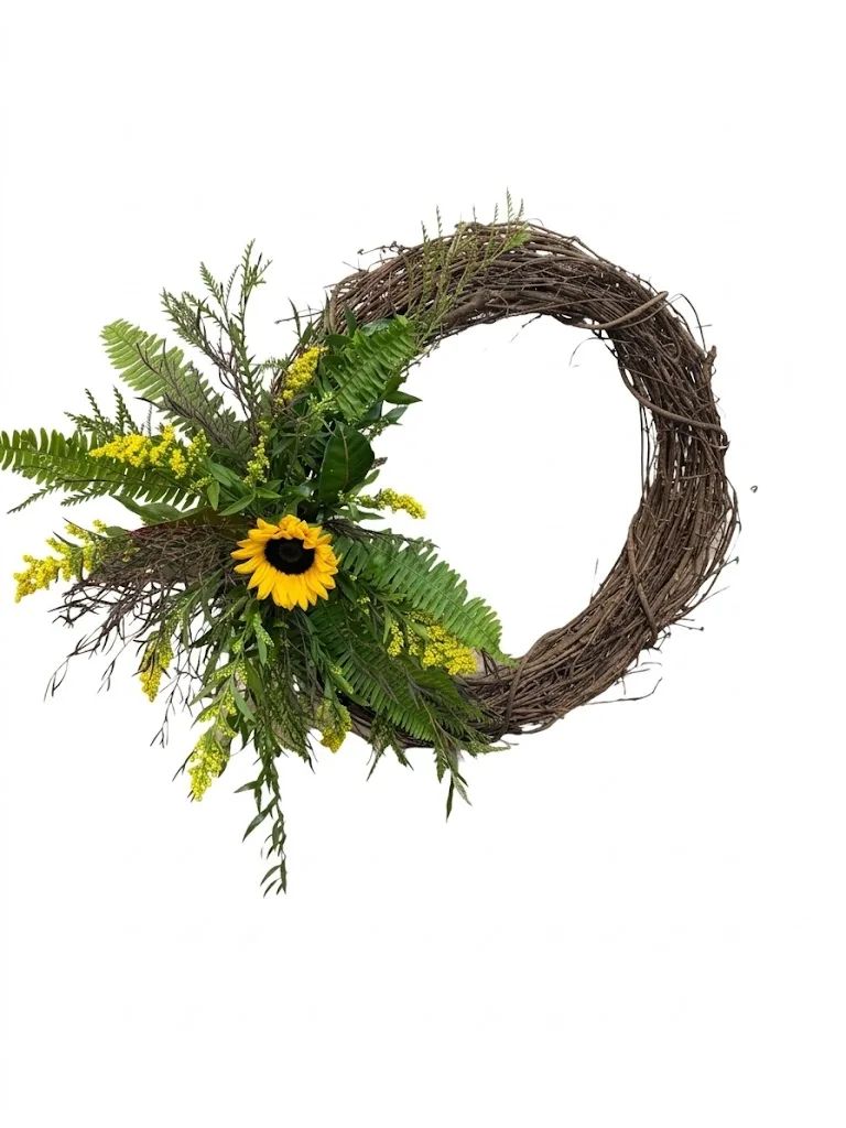 Golden Sunburst Wreath