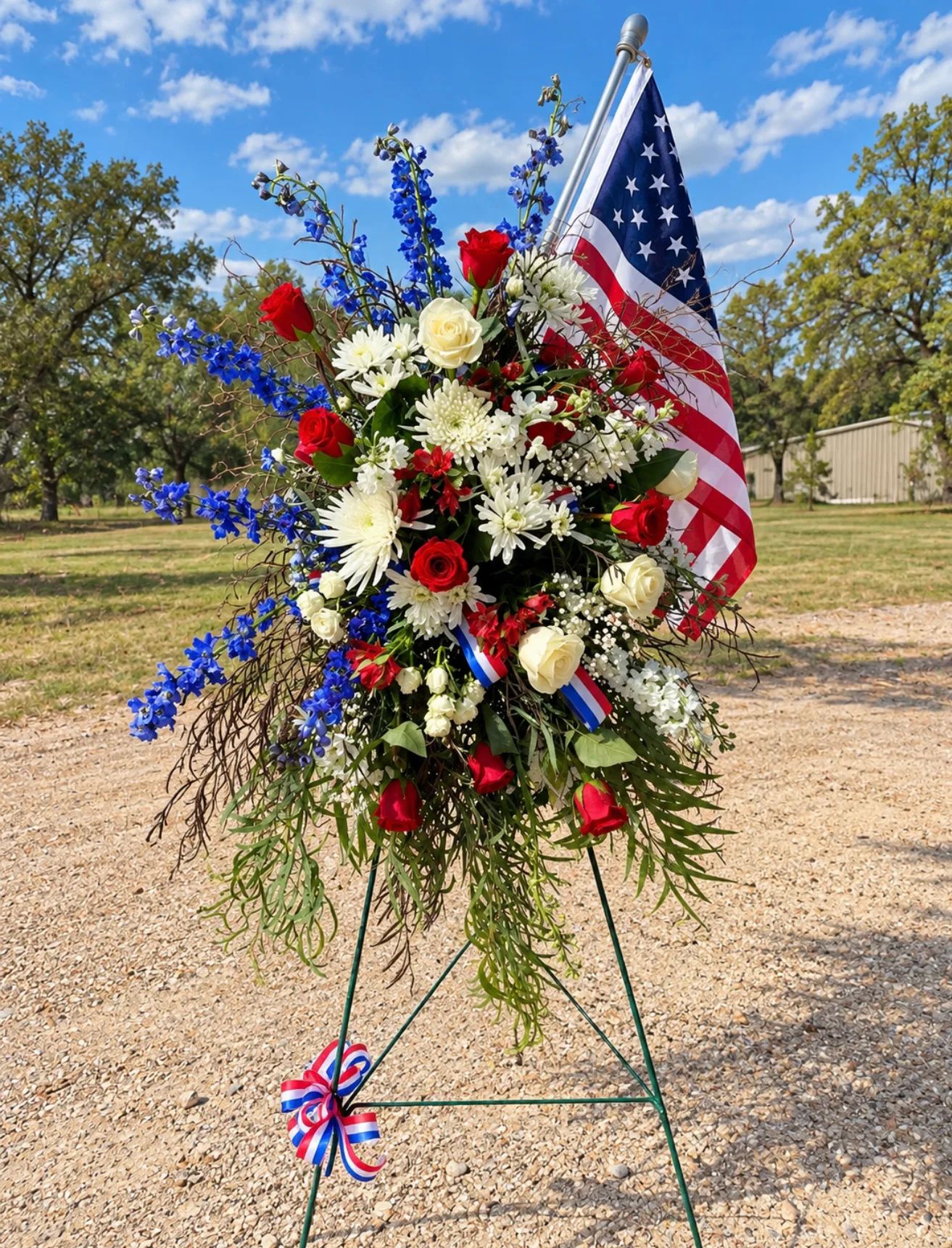 Patriotic Funeral Easel