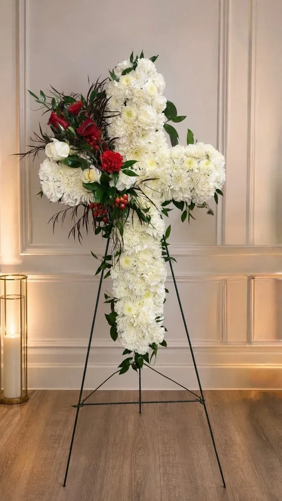 Graceful Cross Sympathy Standing Spray Graceful Cross Sympathy Standing Spray