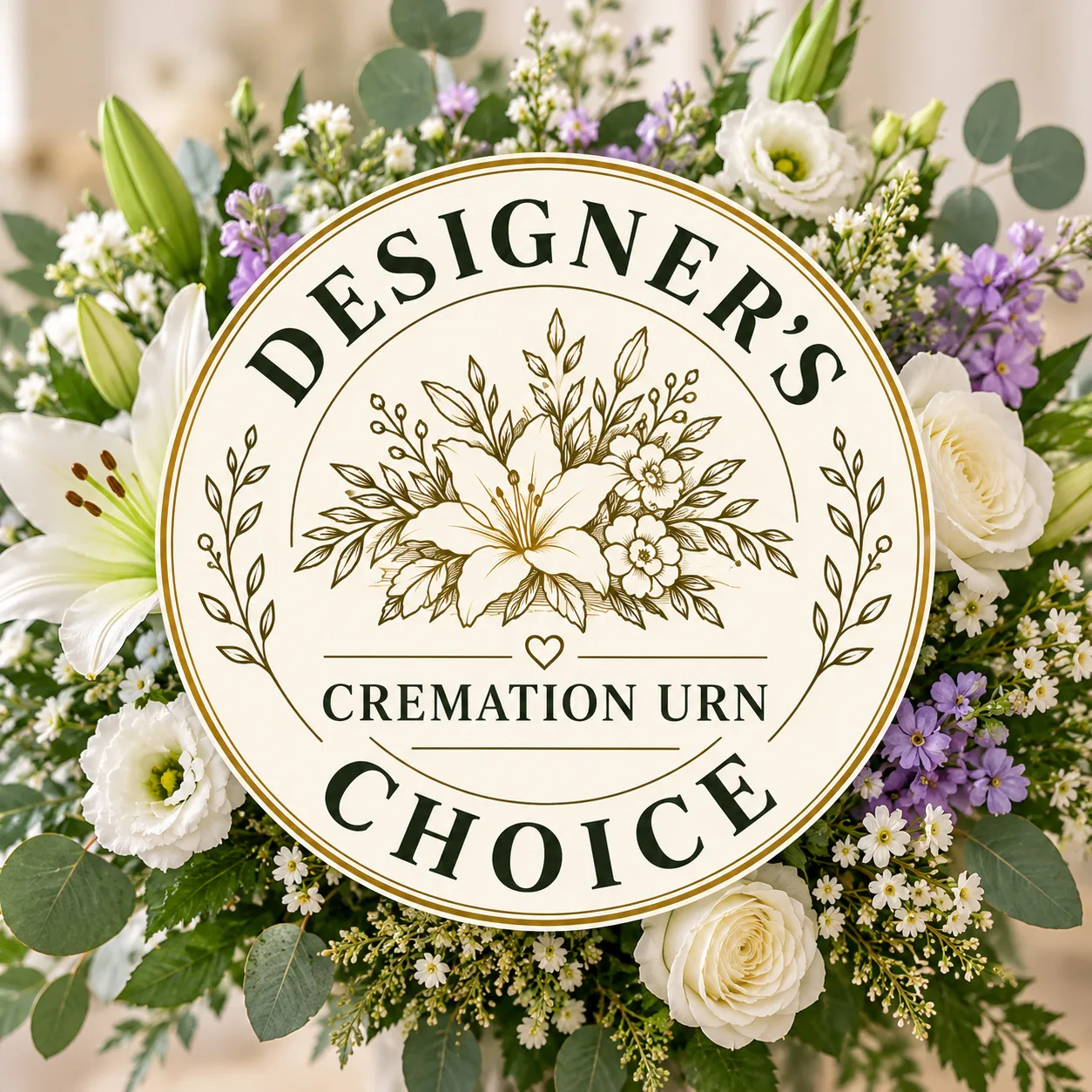 Designer’s Choice Cremation Urn Flower Arrangement Designer’s Choice Cremation Urn Flower Arrangement