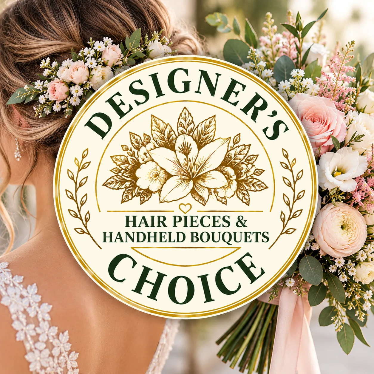 Designer’s Choice Hair Pieces & Handheld Bouquets Designer’s Choice Hair Pieces & Handheld Bouquets