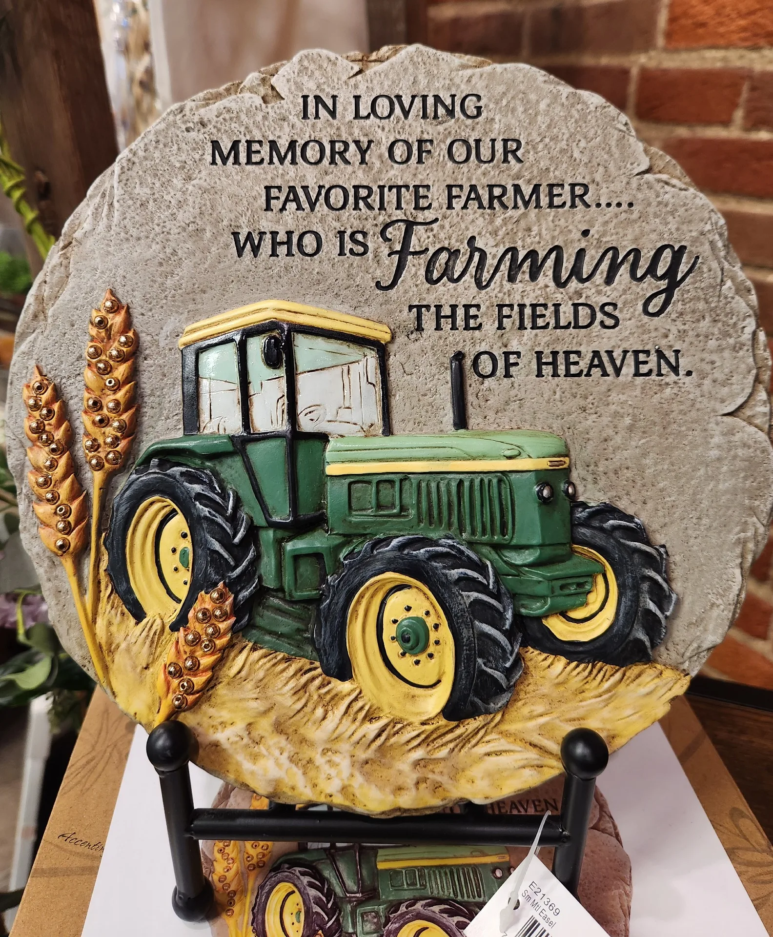 Farming Stone with Stand Memorial Gift Farming Stone with Stand Memorial Gift