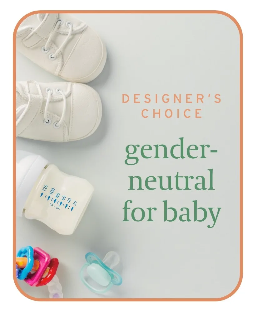 Designer's Choice Baby Gender Neutral Flower Arrangement Designer's Choice Baby Gender Neutral Flower Arrangement