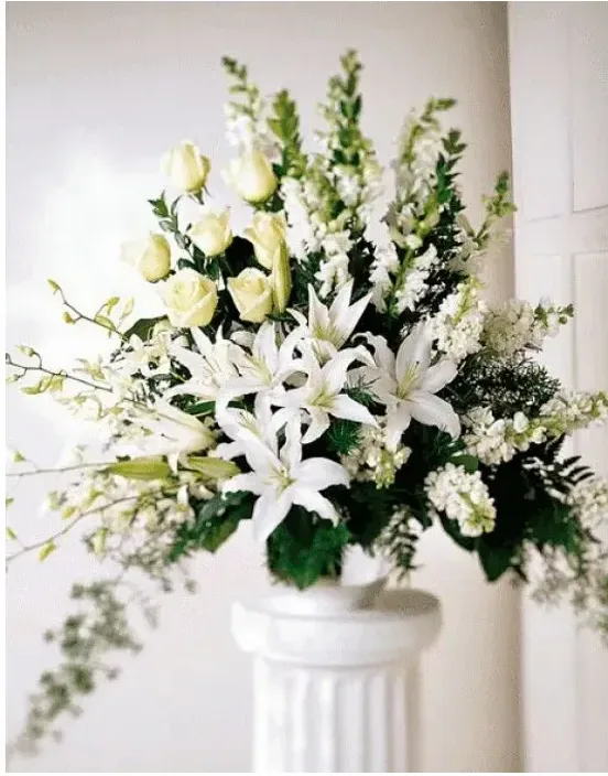 Monarch In White Arrangement Monarch In White Arrangement