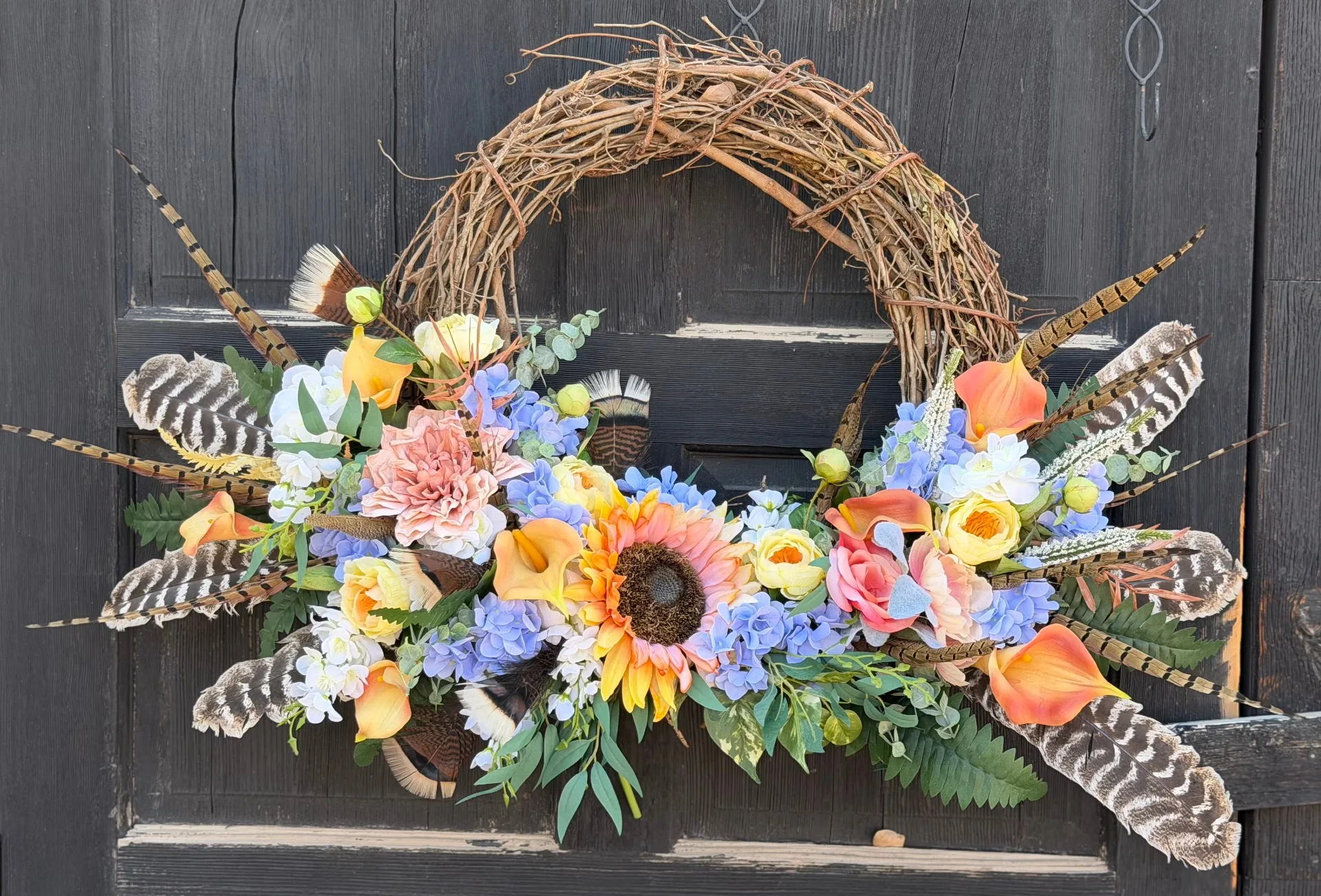 Wildflower Prairie Feather Wreath Wildflower Prairie Feather Wreath
