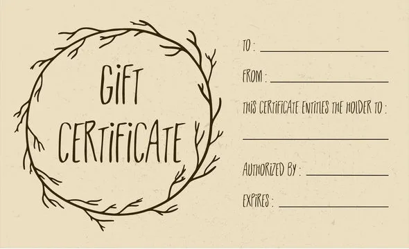 Gift Certificate Custom Original Gift Certificate Custom Original