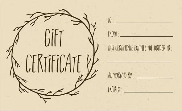 Gift Certificate Custom Original