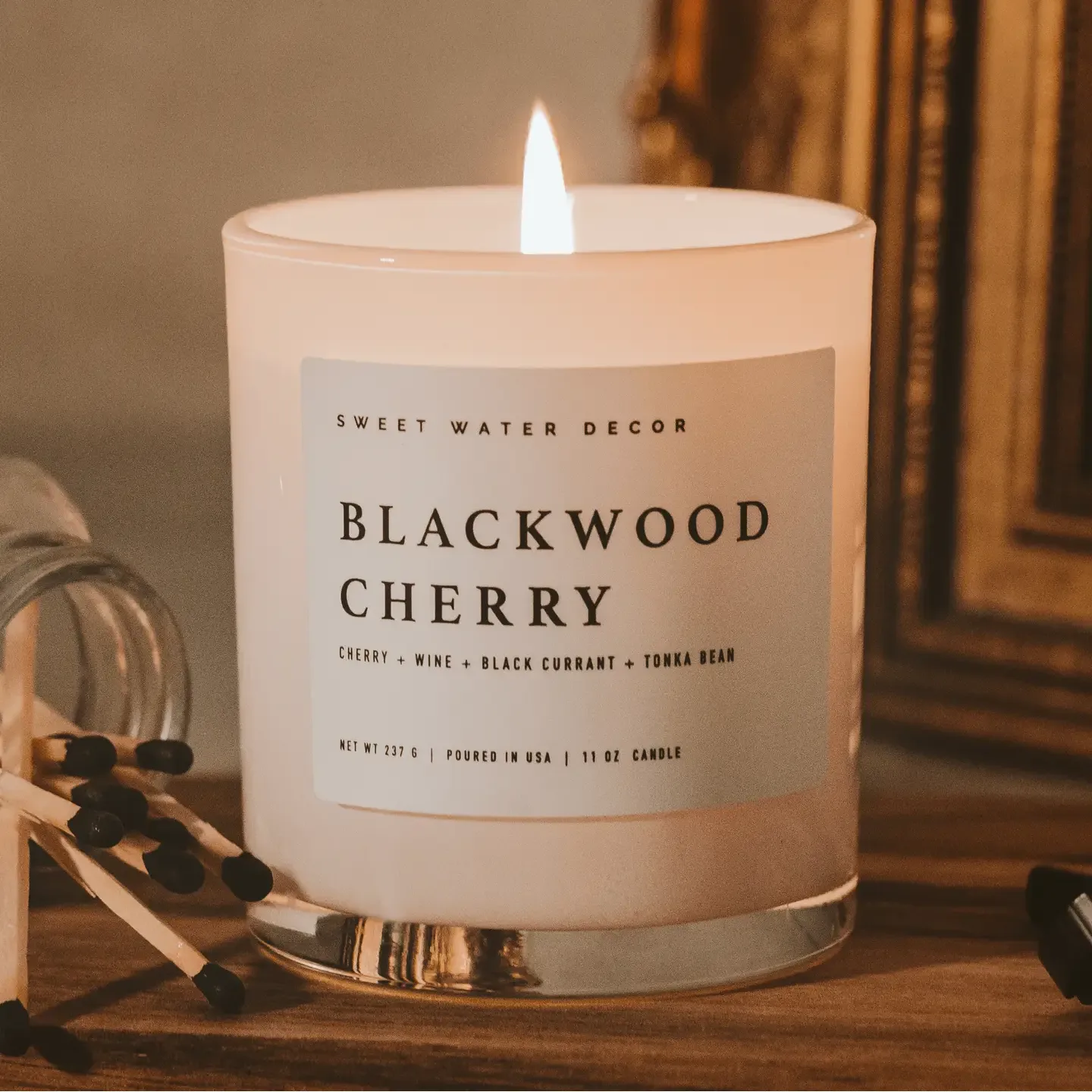 Sweet Water Decor Blackwood Cherry Candle Sweet Water Decor Blackwood Cherry Candle