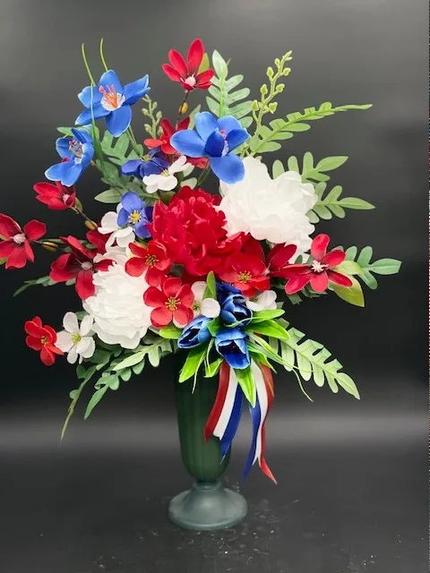 Patriotic Urn Silk Floral Designers Choice Patriotic Urn Silk Floral Designers Choice